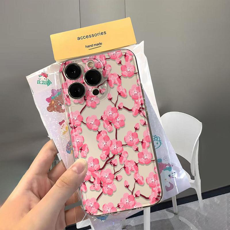 Цветущая слива Модный чехол для телефона Для iPhone 17 16E 15 11 12 14 13 Pro Max 16 Plus 17E Air Ударопрочный чехол Fundas