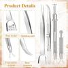 4 PCS Sprinkles Tool for Cake Decorating, Stainless Steel Cake Tweezers, Pearl Piercing Ball Grabber Tweezers for Cookie Cupcake
