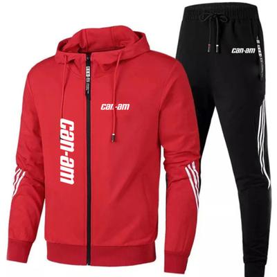 Can Am Team Spyder Мотоциклы Печатные мужские осенне-зимние комплекты Толстовка на молнии + брюки Спортивный костюм из двух предметов Спортивная одежда Спортивный костюм