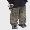 Корейские брюки с широкими штанинами в стиле ретро с леопардовым принтом для мальчиков и девочек - мода осень/зима 2025 года для детей