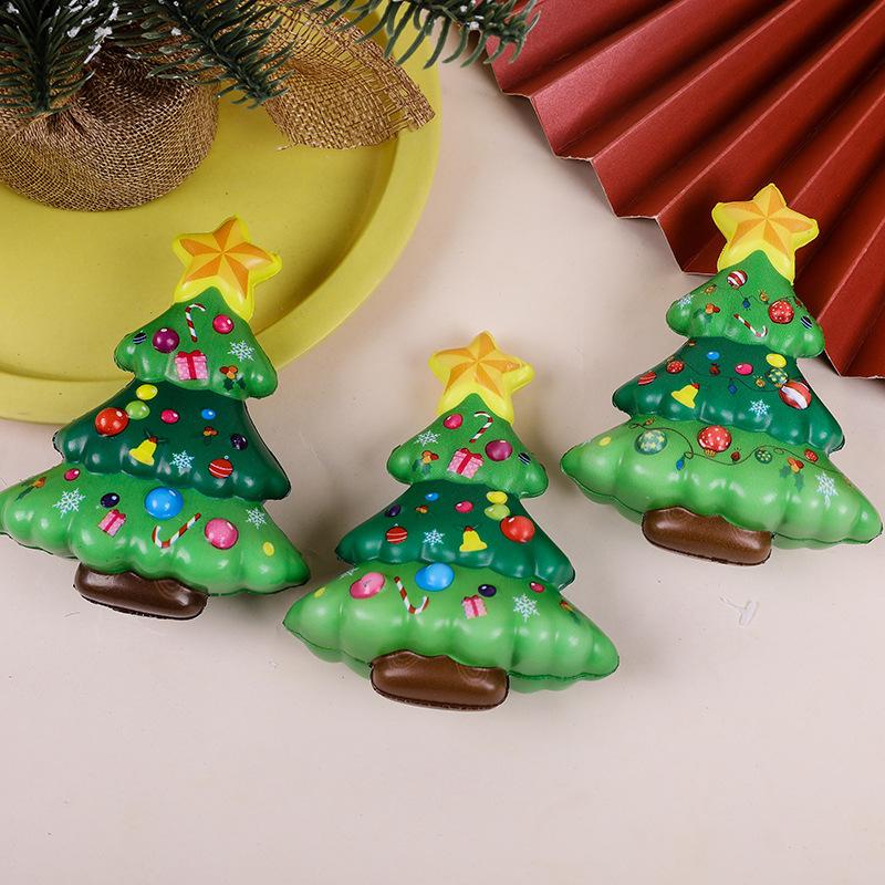 Christmas Stress Relieving Toy Santa Claus Christmas Tree Squeezing Bouncing Toy Year Gift 2025 Christmas Party Decoration