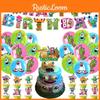 Набор украшений для дня рождения My Singing Monster: флаг, воздушные шары, топперы для торта и многое другое