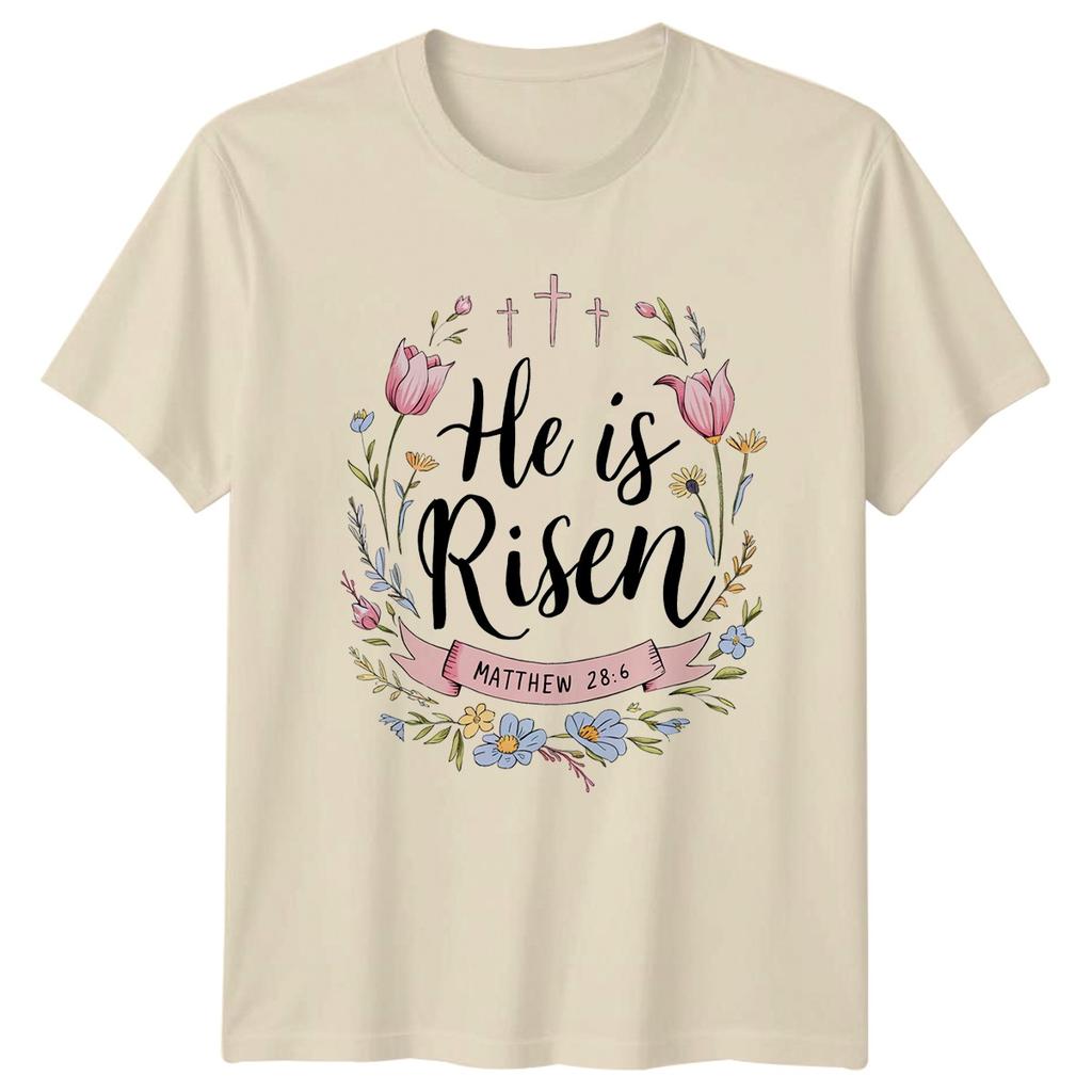 He Is Risen Matthew 28 6 Unisexs TShirt Easter Christian Easter Gift For Her