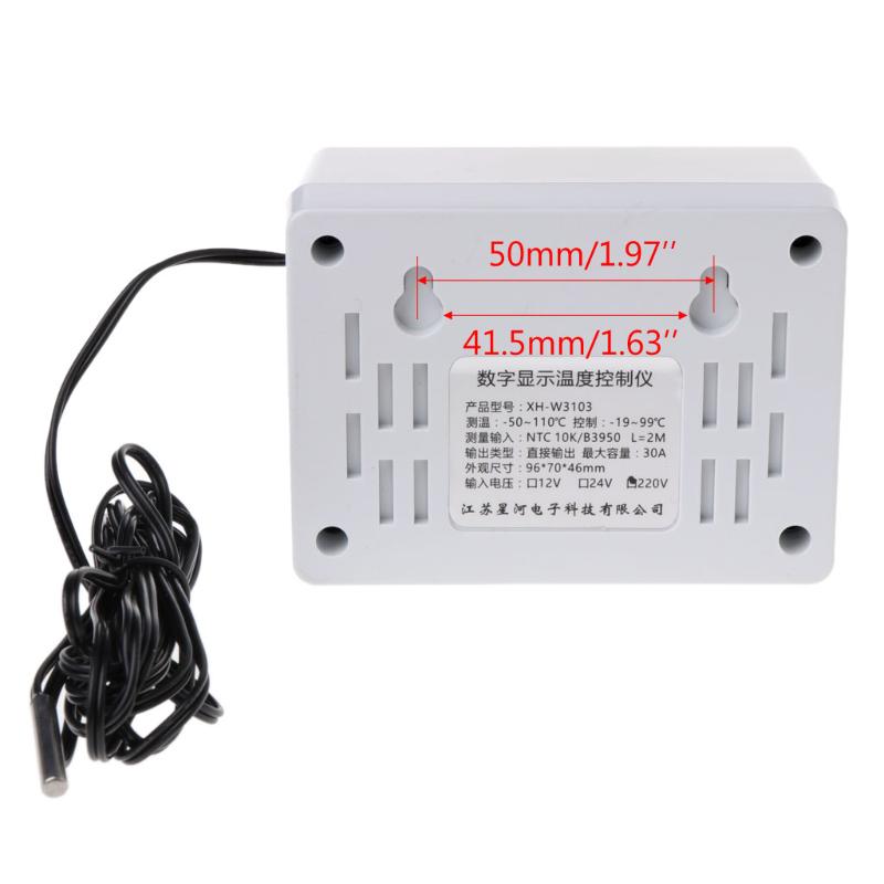 XH-W3103 AC 220 В Макс. 6600 Вт Цифровой термостат 30 А Переключатель регулятора температуры для бытовой техники 12/24 В постоянного тока