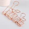 5 Pcs Novelty Solid Color Hollow Out Metal Binder Clips Notes Letter Paper Metal Clips