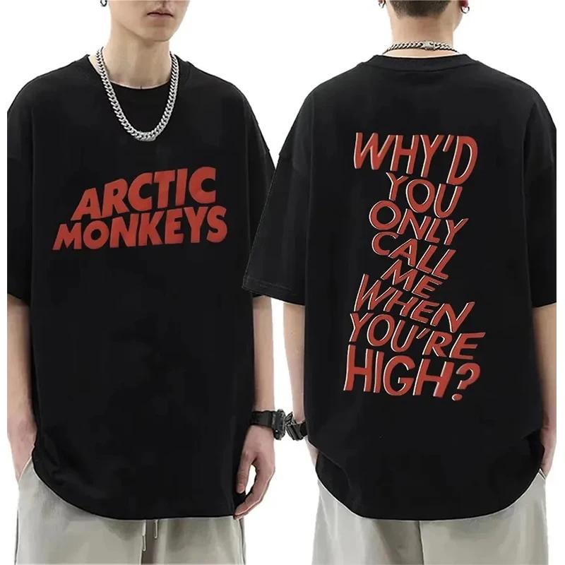 Arctic Monkeys Rock Band T Shirt Fashion Hip Hop UnisexTshirt Clothes Manga Short Sleeve Tee Streetwear Y2k Trend Tops