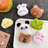 Cute Cartoon Animal Brooches Frog Bear Rabbit Panda Chick Plush Doll Personality Bag Lapel Pin Clothes Decorative Accessories