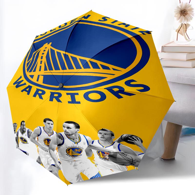 Printed Golden State Warriors logo Folding Umbrella,Outdoor,Leisure,And Travel Umbrella,Durable Umbrella Fabric,Birthday And Holiday Gift