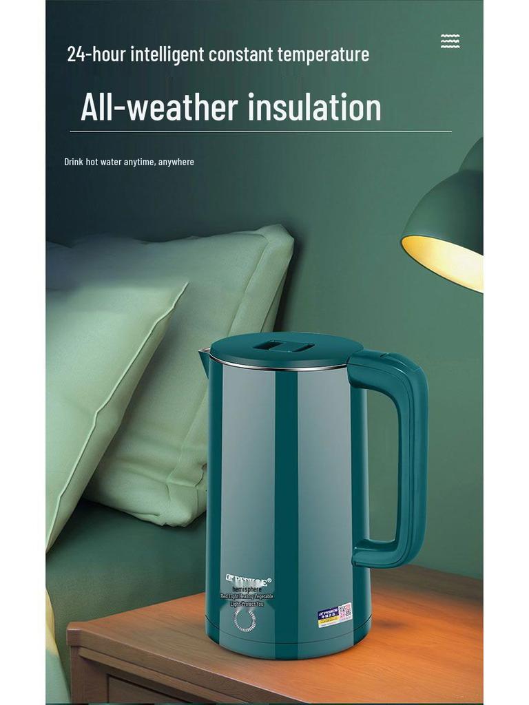 Прочный электрический чайник из нержавеющей стали - большой емкости, с термоизоляцией, термостатический, новая модель для домашнего использования