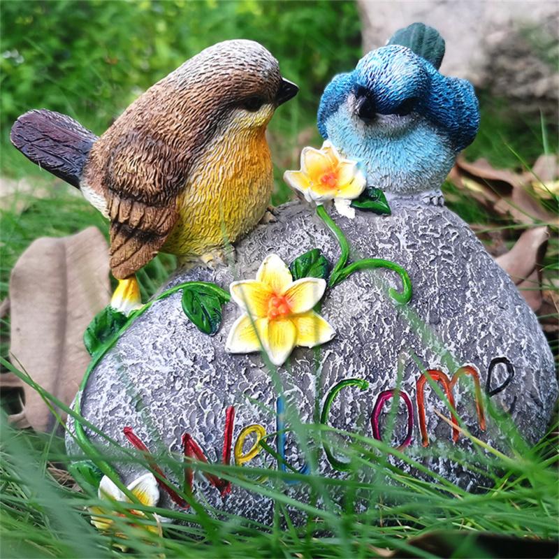 Искусственные украшения, приветственный знак, имитация птиц, скульптуры, статуи, ремесленные изделия из смолы для двора, патио