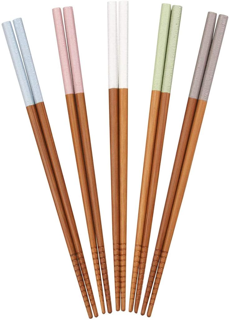 319482 set of 5 antibacterial made in Dishwasher-safe chopsticks, pairs, 22.5cm, treatment, Japan.