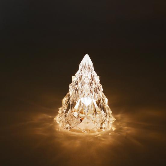 Светодиодная лампа в форме рождественской елки, мягкое свечение, немерцающий прикроватный светильник на батарейках