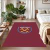 Anti‑Slip Crystal Velvet Floor Rug, West Ham Design Carpet for Indoor Living Bedroom Home Decoration