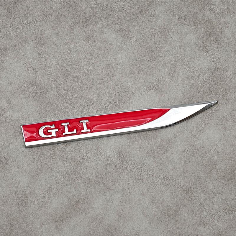 For Volkswagen Golf Hot 2pcs Metal Car Fender Side Badge Sticker Emblem For Volkswagen VW GLI Logo Golf 7 6 5 Sagitar Jetta MK5 MK7 MK4 MK6 Accessor