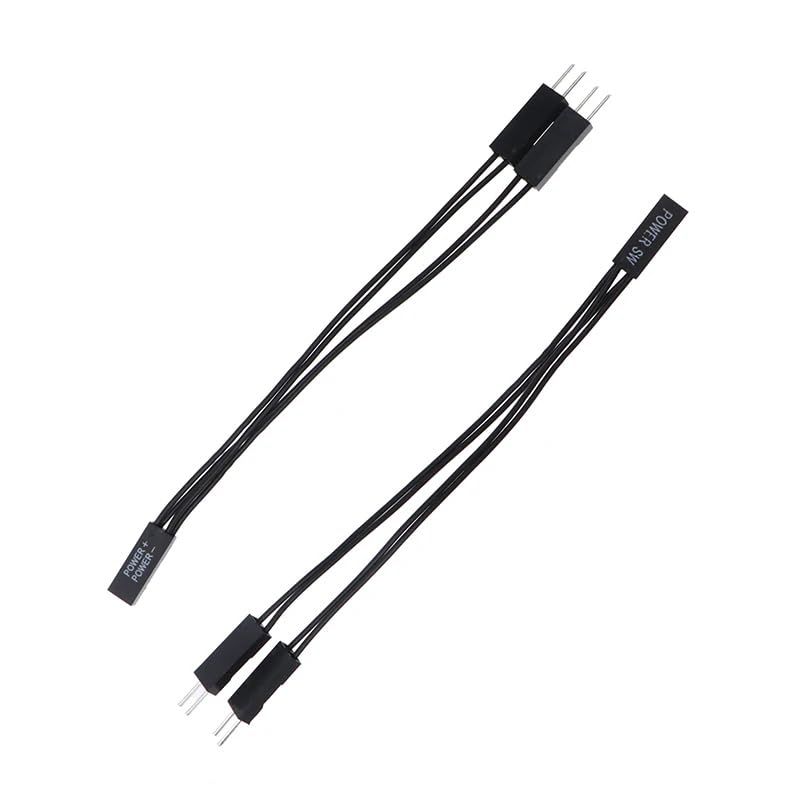 Аудиофильское 2-контактное гнездо на два штекера, черный джампер для материнской платы ПК, светодиодный переключатель питания, сброс настроек жесткого диска, 1 комплект из 4 штук