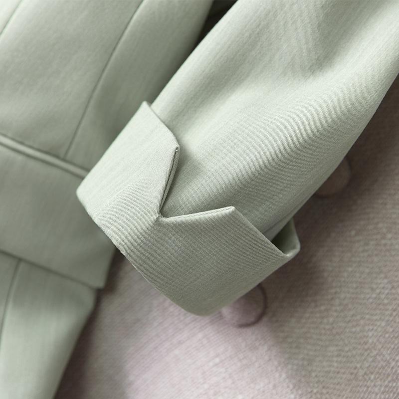 Высококачественный укороченный пиджак в западном стиле в корейском стиле для женщин, повседневный пиджак с рукавами-семью точками и элегантным темпераментом на весну и осень