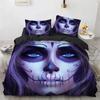 Skull Girl Day Dead Bride Dark Color Roses Bedding Set Boys Girls Twin Queen Size Duvet Cover Pillowcase Bed Kids Adult