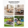 Elevated Dog Bed for Large Dogs, Portable Raised Dog Cot with Aluminum Tube Metal Frame and Breathable Textilene Mesh, Indoor & Outdoor Pet Cooling