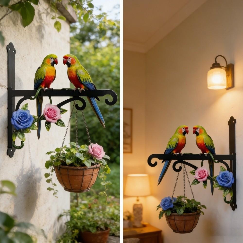 Outdoor Indoor Wall-mounted Hanger Colorful Wall Hook Beautiful Metal Decorative Rack Courtyard