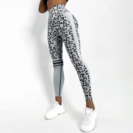 Женские брюки для йоги с леопардовым принтом, высокая талия, контроль живота, подтяжка ягодиц, узкие, мягкие, дышащие, тонкие