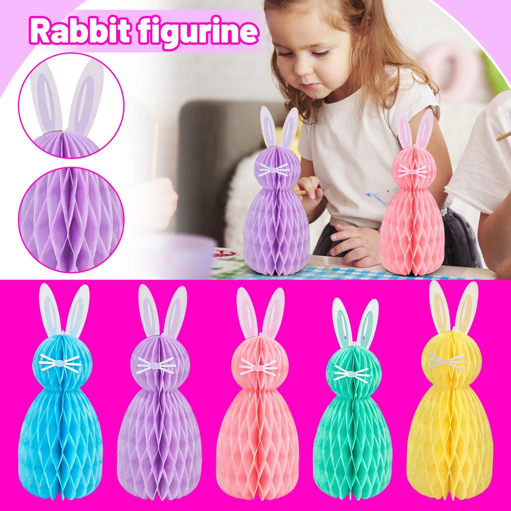 Пасхальные украшения для вечеринки: Медовая сота-заяц, елочное украшение