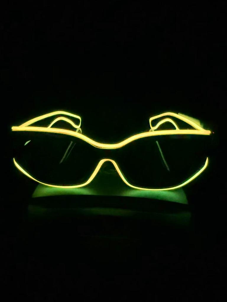 Wireless El Luminous Glasses Disco Luminous Led Online Celebrity Sunglasses Pixel Ktv Bar Atmosphere Concert Flash.