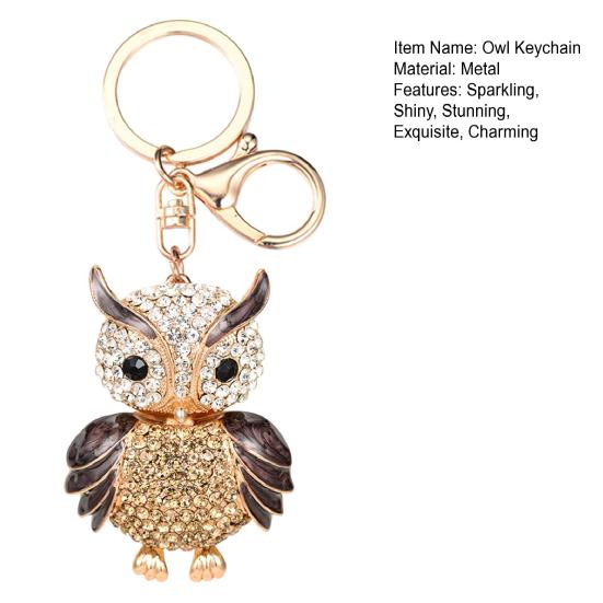 Милый Брелок-брелок со Стразами в виде Совы для Женщин Девочек Искусственный Хрусталь Животное Брелок-брелок для Сумок Сумки Рюкзака