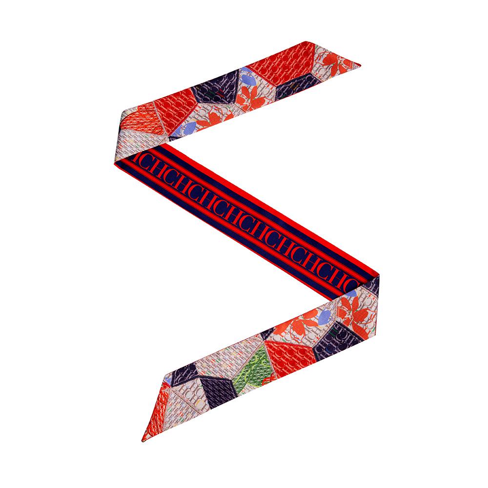Brilliant Color Silk Scarf for Women – Trendy Light Luxury, High-End Flowing Collar Tie Decoration