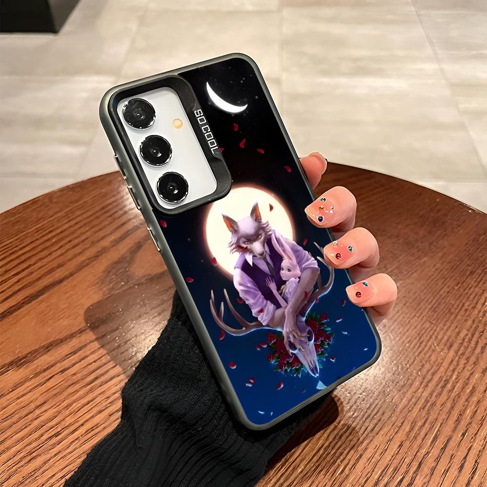 Чехол для телефона Аниме Beastars для Samsung Galaxy S24 S23 S22 S21 S20 Note20 Ultra Plus Fe цветной серебристый