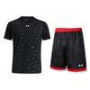Under Armour Quick-Dry Loose Training Knit Short Sleeve Shorts Casual Sports Set Unisex Sets Black 21500531-001+21500208-001
