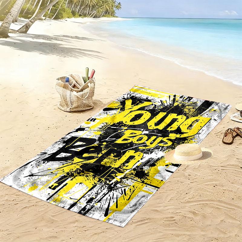 YB Print Beach Towel, Large Soft Quick Dry Towel for Beach Camping Swimming