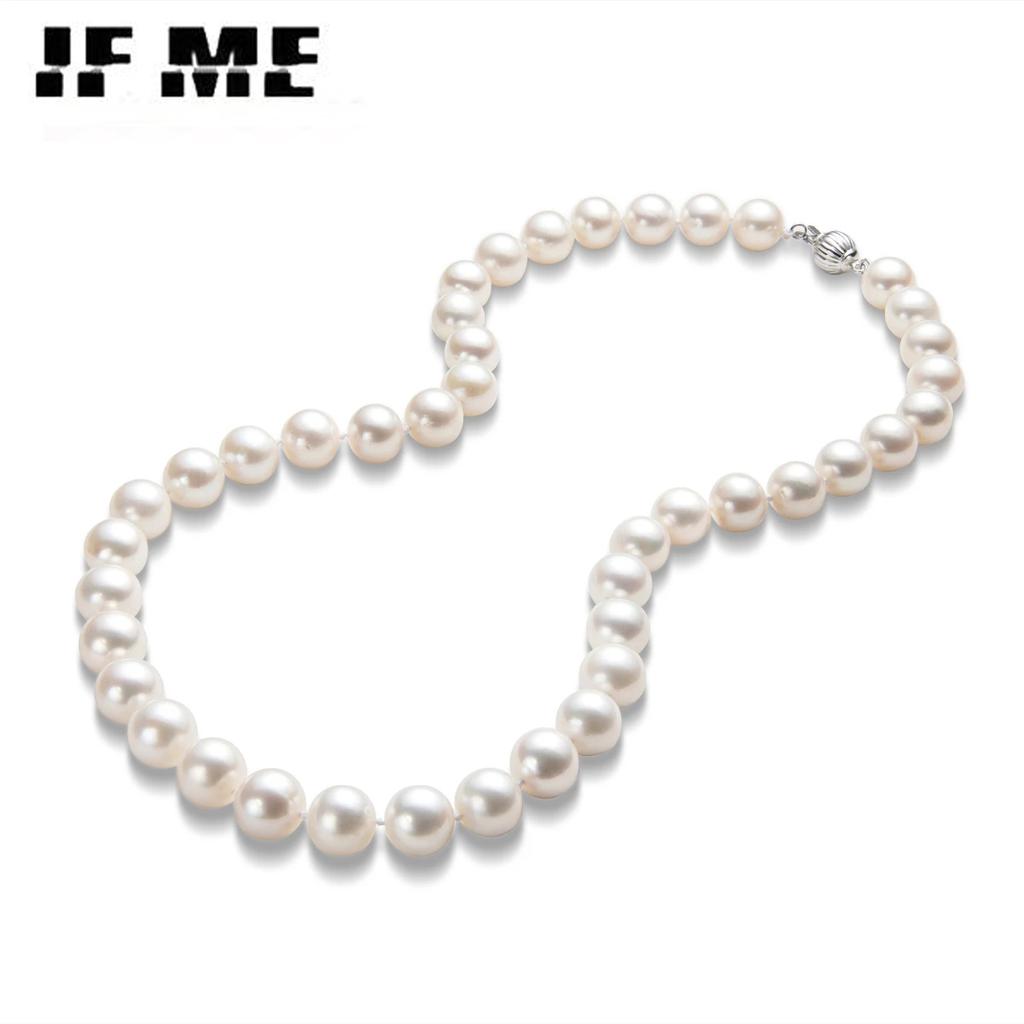 iF ME Fashion Baroque Chain Necklace Women Collar Wedding Punk Toggle Clasp Circle Lariat Bead Choker Necklaces Jewelry