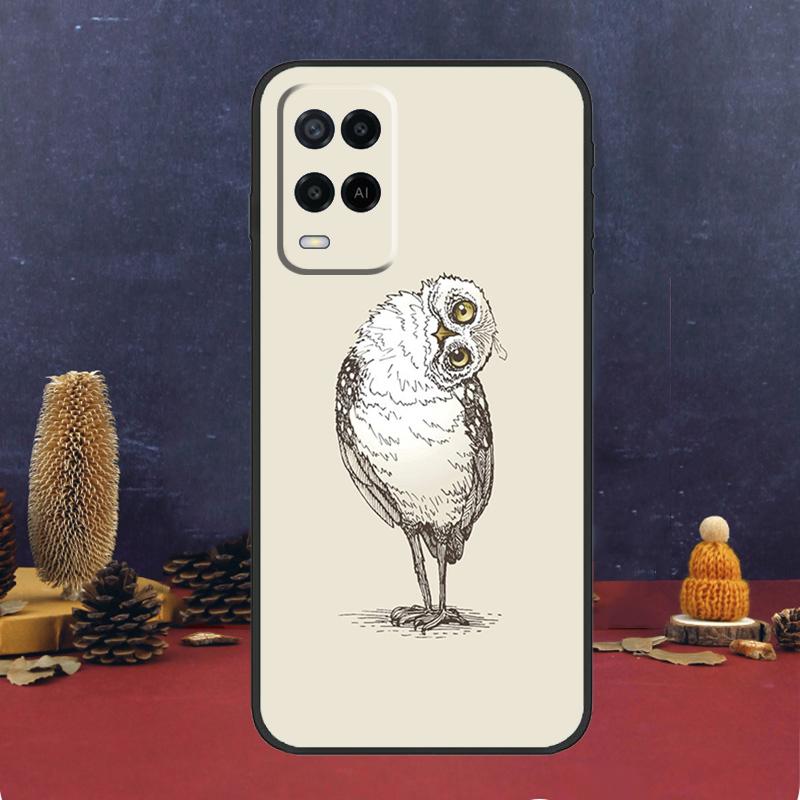 Cute Owl Cartoon For OPPO A17 A77 A58 A78 A98 A15 A5 A9 A96 A76 A16 A54 A74 A94 A52 A72 A79 A57S A53S Case