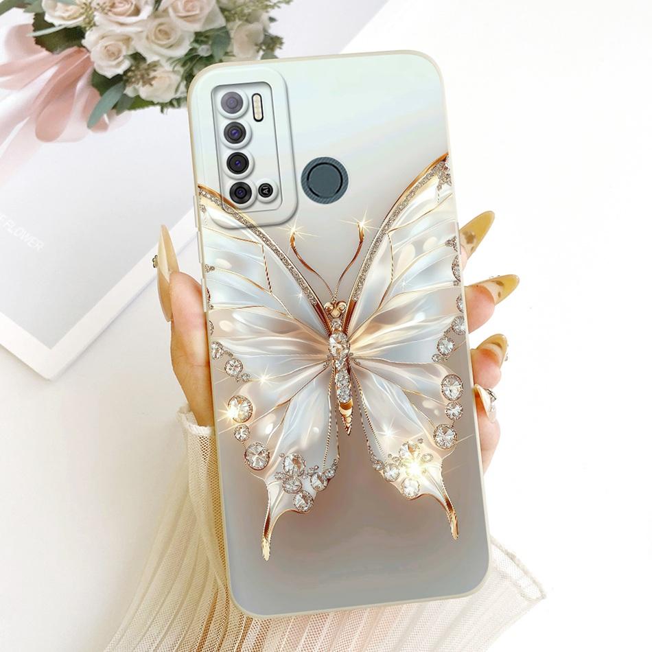 For Tecno Spark Power 2 LC8 Cute Cat Flower Cartoon Phone Case For Tecno Spark Power2 Shockproof Soft Silicone Bumpers
