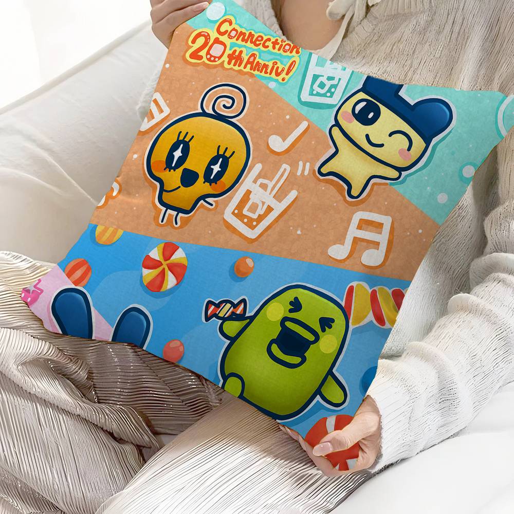 Классический T-Tamagotchi Cut Friend Игровой Подушки Чехлы Мультяшные Диван Декоративные Домашние Двусторонние Печать Короткий Плюш Милый Подушка