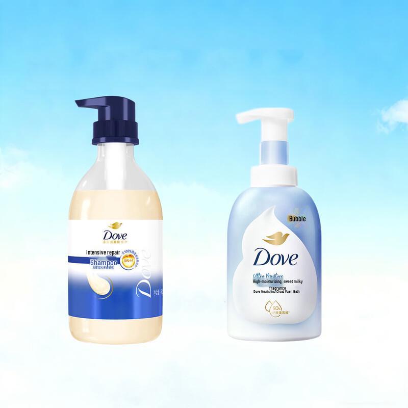 DOVE Интенсивный питательный шампунь и пена для ванны