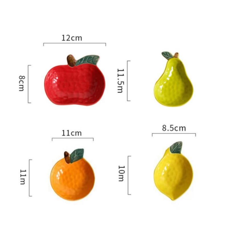 BRCartoon Fruit Platter Candy Bowl Porcelain Sauce Dish Orange Seasoning Appetizer Tableware Dipping Sauce Seasoning Small PlatesEY