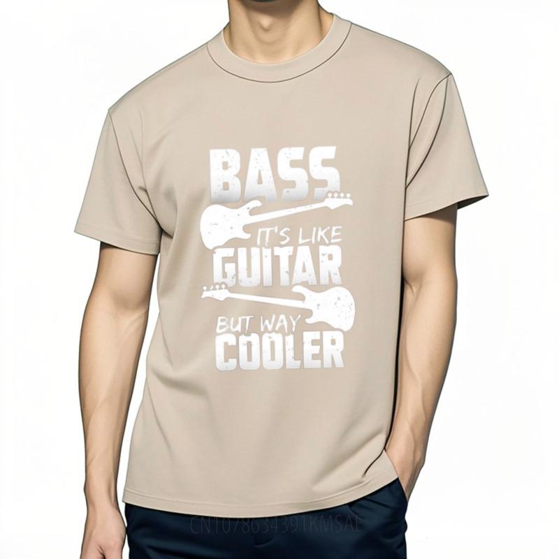 Brand Tshirts for Unisex Printed Unisex short sleeve tshirt Graphic Bass Its Like Guitar But Way Cooler Cool For Unisex Tee shirt