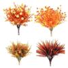 1Bundle Artificial Fall Flowers Outdoor Garden Decor Autumn Flower Bouquet For Thanksgiving Home Wedding Christmas Decoration