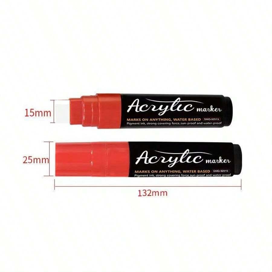15mm Large 1pcs Capacity Acrylic Marker Pen Waterbased Painting Graffiti Brush Pen For Art Use Student Back To School