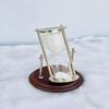 Rotating Unity Sand Ceremony Hourglass, for Weddings Special Moments, Brass Hourglass with Wooden Base