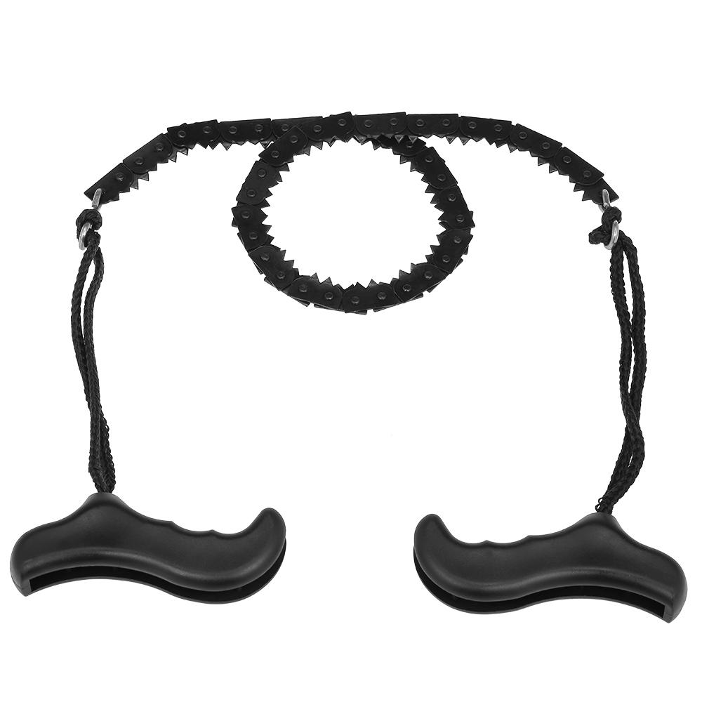 Folding Chain Saw Jagged Chainsaw Manual Steel Wire Saw Hand Camping Hiking Hunting Emergency Survival Tool