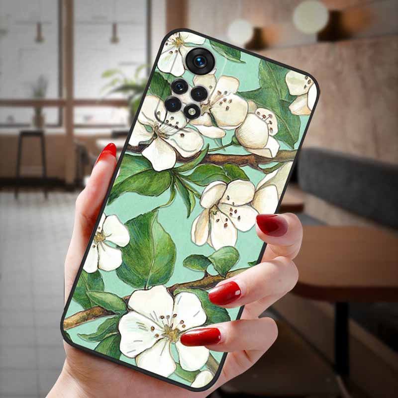 Чехол для POCO X4 Pro 5G 3D тиснение Цветок Рельефный Чехлы для телефона Для POCOX4 Pro 5G 2022 Силиконовый чехол X 4 Pro X4Pro Funda Capa Para