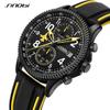 New SINOBI Creative Design Airplane Chronograph Men's Watches Original Geneva Calender Man Quartz Wristwatches Top Sports Clock