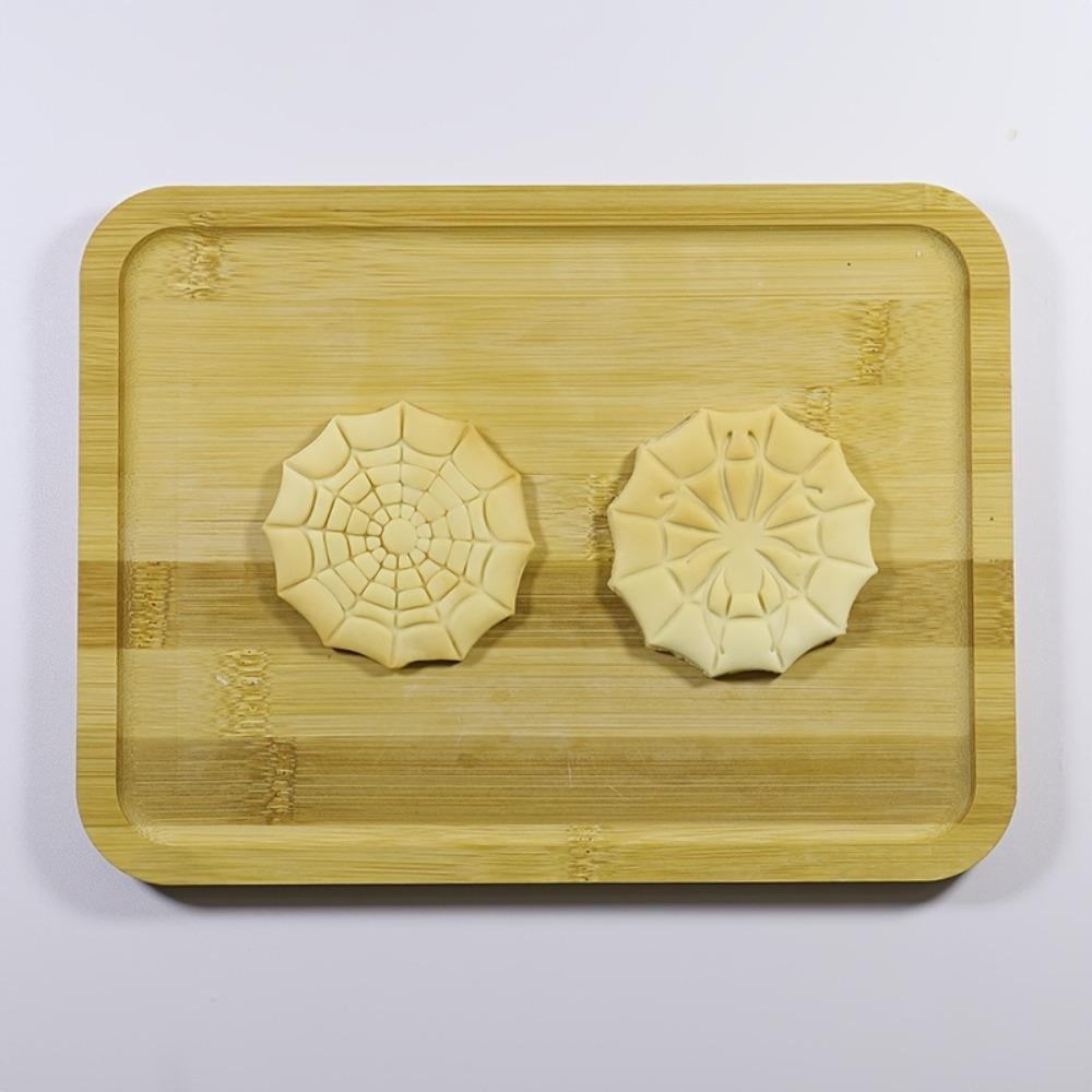 2pcs Halloween Spider Bee Honeycomb Fist Clapping Cookie Cutter Mold Stamp Day of 3D Plastic Biscuit Press Mould for Baking 1