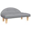 Dog Bed Light Grey 70 x 52 x 30 cm Fabric