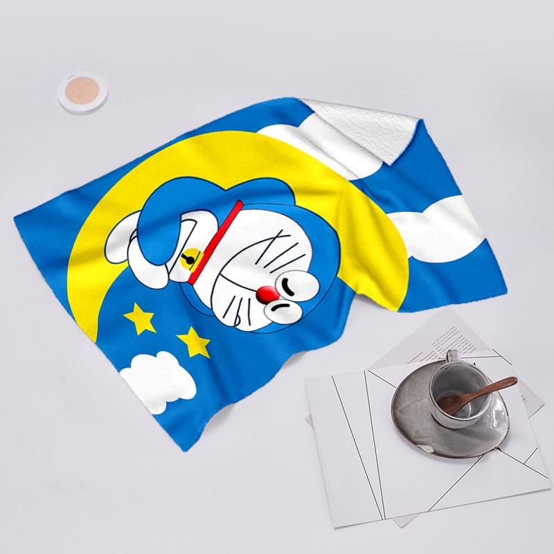 proof beach towel with Doraemon pattern - soft,absorbent,quick-drying,machine washable - perfect for swimming,camping,bathing