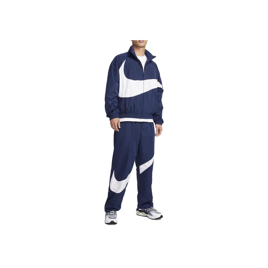 Nike Contrast Stripe Casual Loose Knit Sweatpants Men Bottoms Navy FB7881-410