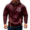 Мужская толстовка с капюшоном с принтом, кардиган на молнии с карманом на рукаве, мужская спортивная повседневная толстовка большого размера