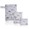 Waterproof Diaper Pouch Set for and Kindergarten [plunmoln] (3-Piece Set), Multi-Purpose, Travel, Yoga, Gym, Sports, Daycare, (D (Dinosaur))